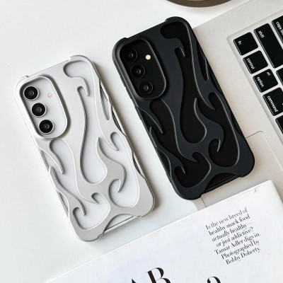 Ốp Lưng Dẻo Cho Samsung Galaxy S25 Ultra / S24 Ultra / S23 Ultra Họa Tiết Lửa - BUM STORE GALAXY CASE