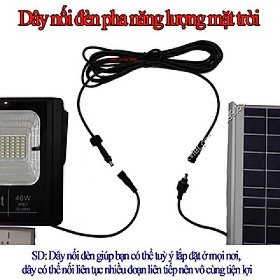 Dây nối dài cho Đèn Pha Năng Lượng Mặt Trời dài 5 Mét