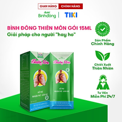 Thiên Môn Dược Bình Đông dạng gói 15ml - Giảm ho nhanh chóng, Bổ phổi thật hay
