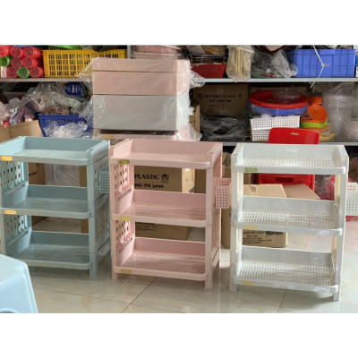 KỆ ĐA NĂNG 3 TẦNG KỆ ĐỰNG CHÉN BÁT CÓ GIỎ ĐỂ ĐŨA THÌA - KỆ NHÀ BẾP M5528