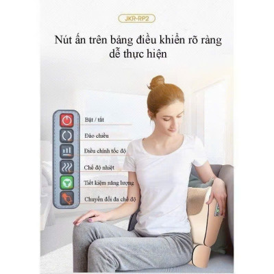 Gối Mát xa Hồng Ngoại Cao Cấp 20 Bi – Mát xa Toan Thâjn, Tốt Cho Tuần Hoàn Máu, Giảm Nhức Mỏi Hiệu Quả