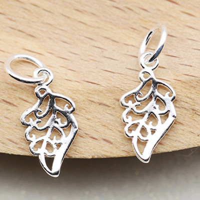 Combo 4 cái charm bạc hình chiếc lá treo - Ngọc Quý Gemstones