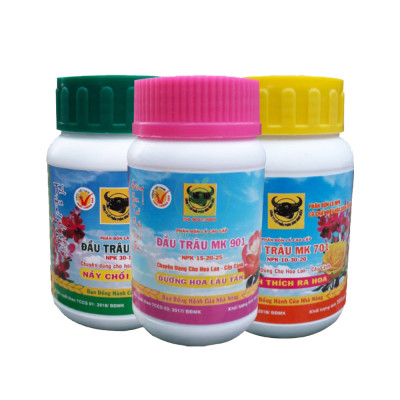 Bộ 3 loại Phân bón đầu trâu MK 501 - 701 - 901 chuyên cho Lan - hoa Kiểng giúp Kích Chồi - Kích Hoa - Dưỡng Hoa