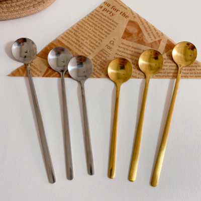 Thìa muỗng cà phê inox thép không gỉ 17cm hai màu vàng bạc sang trọng, tinh tế - JoyMall