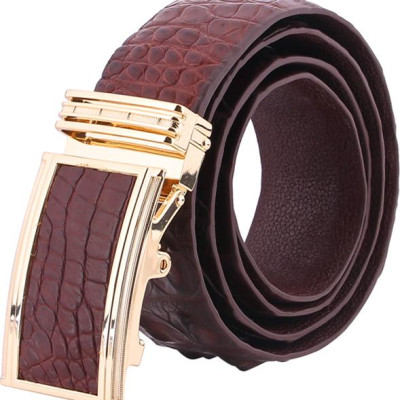 Thắt Lưng Nam Da Cá Sấu Gai Đuôi Bản Lớn Huy Hoàng HT4722 - Nâu Đất