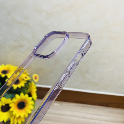 Ốp lưng dành cho iPhone 14 Pro Likgus trong viền màu tím- Hàng chính hãng