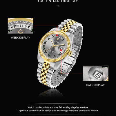 Đồng Hồ Nam Cadisen  C8228M2 Chính Hãng Full Box Chống Nước Kính Chống Xước Dây Thép BH 2 Năm Máy Cơ