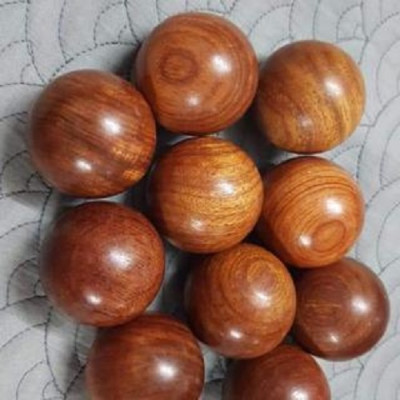 2 Bi lăn tay gỗ hương quả tròn 5 cm