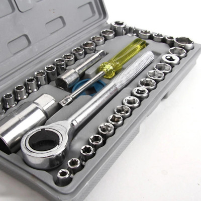 Bộ Dụng Cụ Sửa Chữa 40 Món Cho Xe Máy, Ô Tô Có Hộp Đựng- Hàng chính hãng 