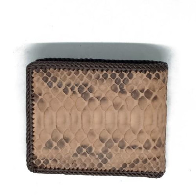 Bóp nam Huy Hoàng da trăn đan viền màu nâu hồng HP2315