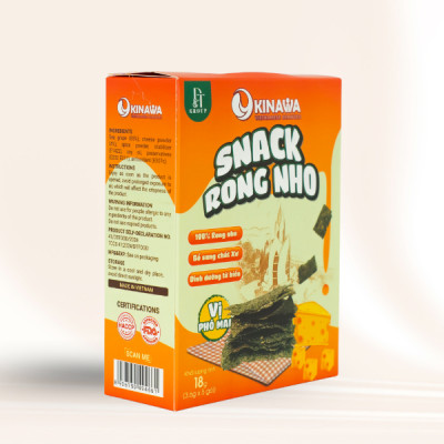 Snack rong nho dinh dưỡng Okinawa - Vị phô mai - Hộp 18gr