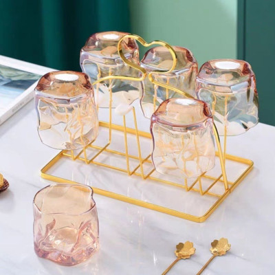 GIÁ ÚP  LY CỐC HÌNH TIM MÀU VÀNG SANG TRỌNG 