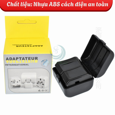 Bộ Chuyển Đổi Ổ Cắm Du Lịch- Adapter Du Lịch Quốc Tế 3 Chân – Ổ Cắm Chuyển Đổi Chuẩn Quốc Tế Mini- Ổ Cắm Đa Chuẩn Du Lịch – Gọn Nhẹ Tiện Lợi- Bộ Chuyển Phích Cắm Đa Năng Du Lịch Toàn Cầu