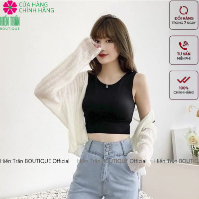 Áo croptop Hiền Trần BOUTIQUE có đệm ngực siêu xinh