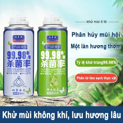 Chai Xịt Khử Mùi Ô Tô Cao Cấp KC 99,98%: Khử Khuẩn Nội Thất, Điều Hòa, Phòng Ngủ Tự Động