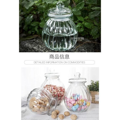 lọ thủy tinh hình quả bí nắp thủy tinh có doăng kín cao cấp