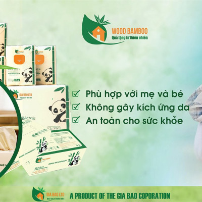 Thùng 10 lốc (100 cuộn) Giấy vệ sinh đa năng không lõi WOOD BAMBOO 3 lớp (1 lốc 10 cuộn)