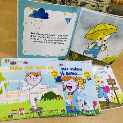 SÁCH RÈN LUYỆN KỸ NĂNG CHO BÉ (3 -10 TUỔI: COMBO 4 TẬP TRUYỆN THIẾU NHI HỌC CÙNG MÈO MÍT