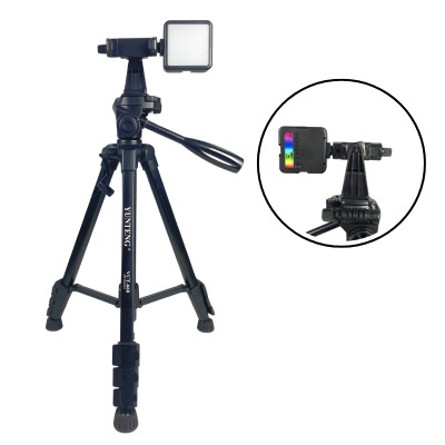 Combo Tripod điện thoại, máy ảnh + Đèn RGB hỗ trợ ánh sáng hỗ trợ quay video, livestream, chụp ảnh - Hàng chính hãng
