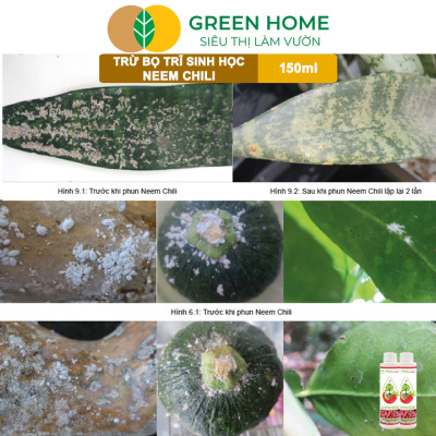 Tinh Dầu Neem Oil Sinh Học Greenhome, Neem Chill, 150ml, Kết Hợp Tinh Dầu Tỏi, Ớt, Trừ Bọ Trĩ, Nhện Đỏ, Rầy, Rệp Sáp Cho Cây