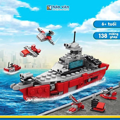 Đồ Chơi Lắp Ráp Siêu Chiến Hạm 6 Trong 1 - Warship  (138 Mảnh Ghép)