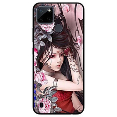 Ốp lưng dành cho Realme C21Y - C25Y mẫu Cô Gái Mẫu Đơn