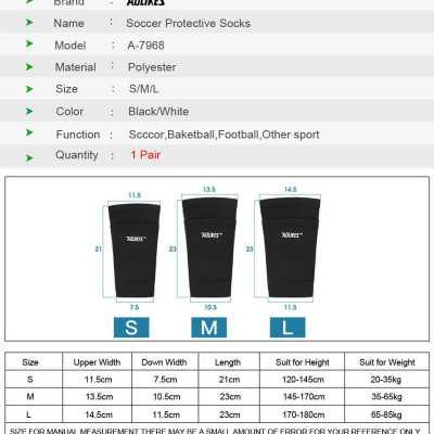 Tất vớ bảo vệ ống đồng AOLIKES A-7968 có túi nhỏ để miếng lót Soccer protective socks
