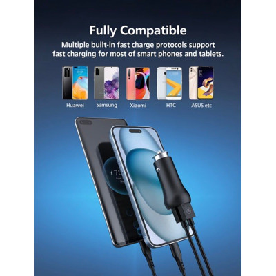 Củ sạc Ôtô MicroPack POWER MOTOR LITE 2 MCC-236QC Hai Cổng USB-A Công Suất 18W Tổng Công Suất 36W Hàng Chính Hãng