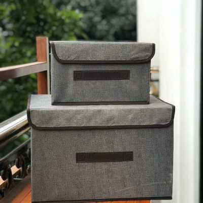 2 Hộp Vải Đựng Đồ Cá Nhân, Đựng Quần áo, Vớ, Đồ Lót, Đồ Chơi Size L,M
