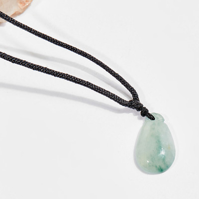 Dây chuyền phong thủy đá cẩm thạch phỉ thúy 1.5cm mệnh hỏa , mộc - Ngọc Quý Gemstones