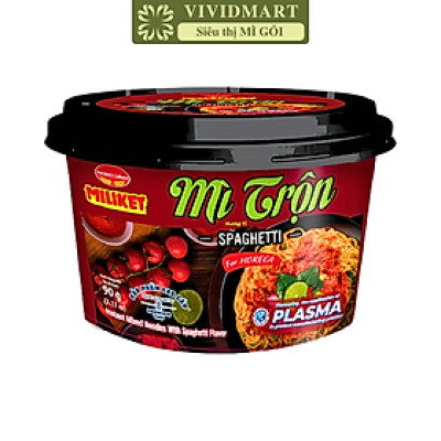 COLUSA - Mì tô trộn Miliket hương vị Spaghetti, Mì tô trộn Spaghetti Miliket, Mì tô ăn liền Miliket (90g/tô)