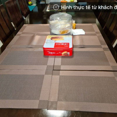 Tấm lót bàn ăn, thảm set up cao cấp placemat hình chữ nhật