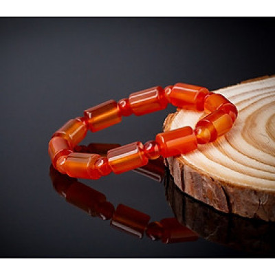 Lắc tay nữ, phong cách Hàn nhật, Kiểu đốt trúc, chất liệu đá thạch anh thiên nhiên, thấu quang, kèm bản Photo giấy kiểm định chất lượng tại SJC