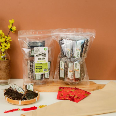 Bánh Rong Biển Kẹp Hạt Dinh Dưỡng Bánh Ăn Kiêng Thành Long Đồ Ăn Vặt Túi 200g/500g
