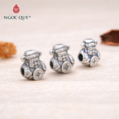 Charm bạc thần tài xỏ ngang - Ngọc Quý Gemstones