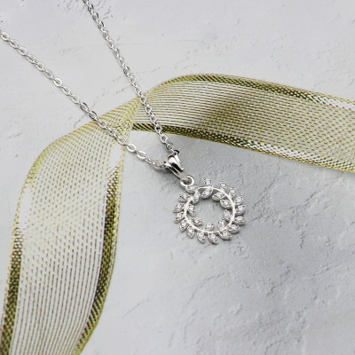 Dây Và Mặt Dây Chuyền Nữ - Vòng Nguyệt Quế - ( Hàng Chính Hãng ) Bạc Hiểu Minh DMD445