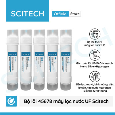 Bộ lọc nước uống công nghệ UF 4 cấp lọc by Scitech (Không dùng điện, không nước thải) - Hàng chính hãng