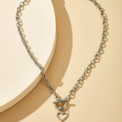 Dây chuyền nữ ổ khóa tình yêu, vòng cổ trái tim dây xích sành điệu PK11