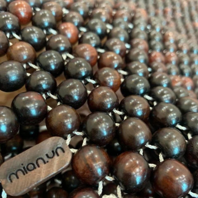 Chiếu Hạt Gỗ Trắc Bóng Hạt 1.2cm - Chiếu gỗ Mian ( video , hình thật )