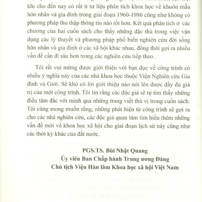 HÔN NHÂN VÀ GIA ĐÌNH Nông Thôn Đồng Bằng Bắc Bộ Giai Đoạn 1960 - 1975 (Sách chuyên khảo)