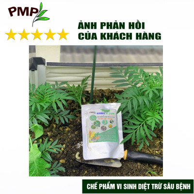 Chế phẩm vi sinh Biomic PMP diệt sâu xanh, sâu tơ, trĩ, nhện đỏ, rệp, sùng đất, tuyến trùng cho rau sạch, hoa, cây cảnh