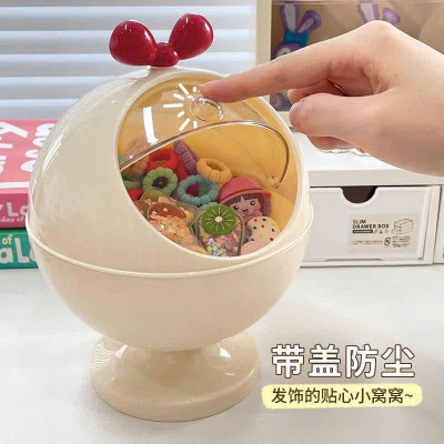 Hộp Đựng Phụ Kiện Để Bàn Nơ Đỏ Đa Năng - Decor Xinh Xắn Cho Không Gian - HÀNG CHÍNH HÃNG MINIIN