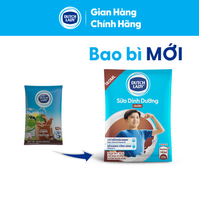 Thùng 48 Bịch Sữa Tươi Tiệt Trùng Dutch Lady Cô Gái Hà Lan Hương Socola 180ml