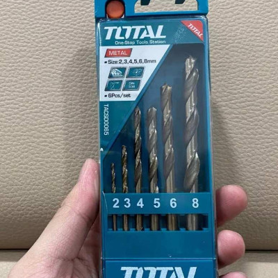 BỘ MŨI KHOAN KIM LOẠI HSS 6 CHI TIẾT TOTAL TACSD0065