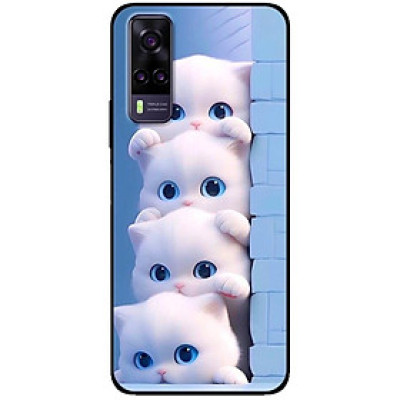 Ốp lưng cho Vivo V23e - Y31 -Y51 - Y55 - Y55s - Y55 2022 - Bốn Chú Mèo Trắng - Hàng Chính Hãng