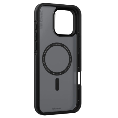 Ốp lưng dành cho iPhone 16 Pro Max, iPhone 16 Pro hiệu Youngkit Rock Sand hỗ trợ sạc không dây, chống sốc cao cấp - Hàng chính hãng.