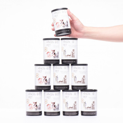 PATE HỖN HỢP CÁ KING’S PET LON 380G THỨC ĂN CHO CHÓ MÈO