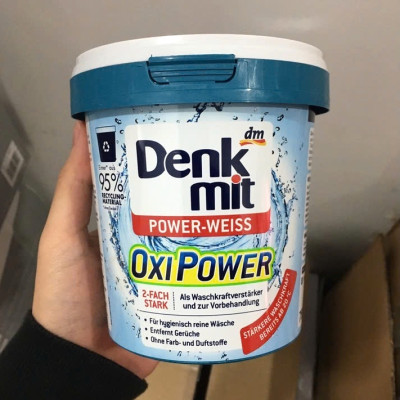 Bột tẩy trắng quần áo Denkmit Oxi Power Đức 750gr tẩy mạnh vết ố bẩn cứng đầu