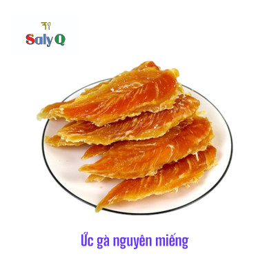 Ức gà sấy khô 400g ăn vặt cho chó mèo Saly Q PF13.1TK (mẫu hộp ngẫu nhiên)