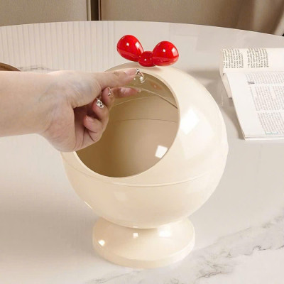 Hộp Đựng Phụ Kiện Để Bàn Nơ Đỏ Đa Năng - Decor Xinh Xắn Cho Không Gian - HÀNG CHÍNH HÃNG MINIIN